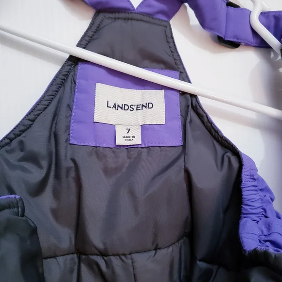 Lands' End Squall Waterproof Insulated Iron Knee Snow Bibs - Picture 4 of 8